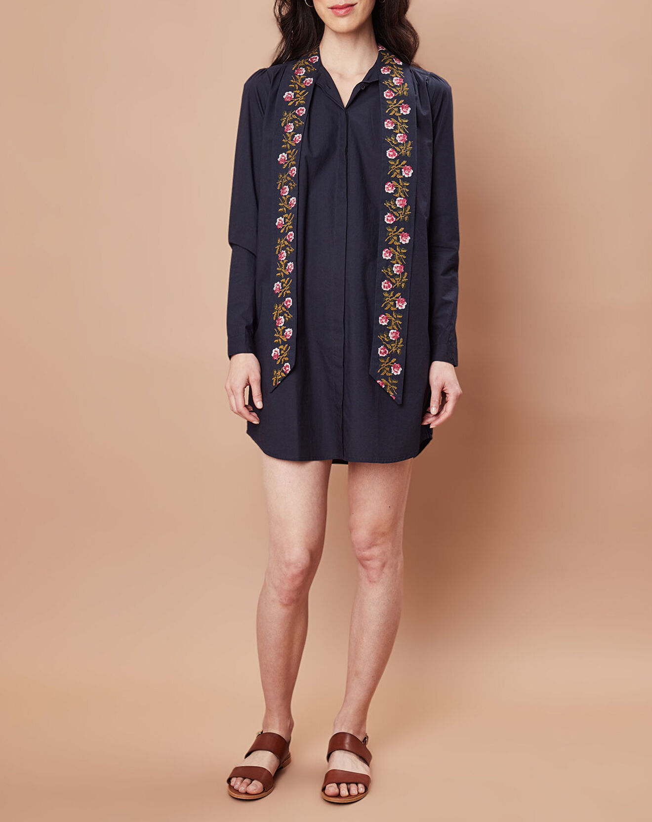 Inouitoosh Robe/Tunique Florencia en Coton bleu foncé