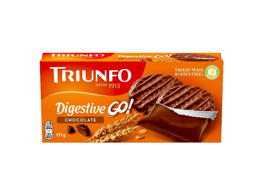 BOLACHA TRIUNFO DIGESTIVE GO CHOCOLATE 171G