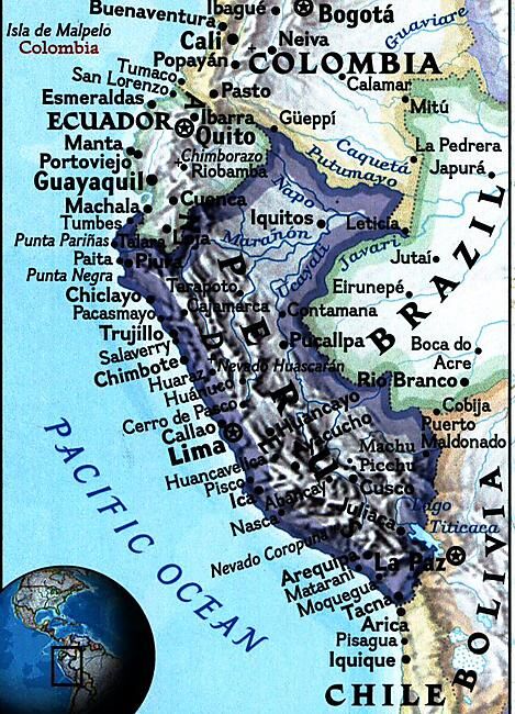 NATIONAL GEOGRAPHIC - 3404 PERU ECHELLE 1 1 650 000