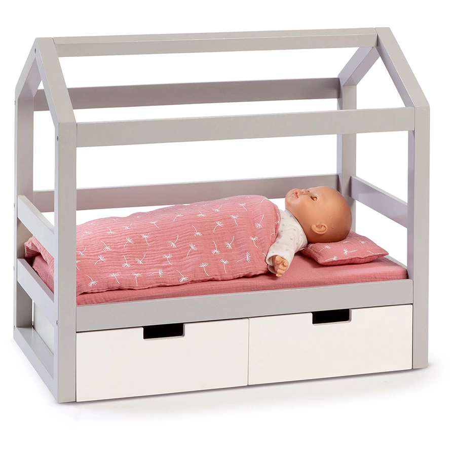 MUSTERKIND® Puppen-Hausbett Viola grauweiß