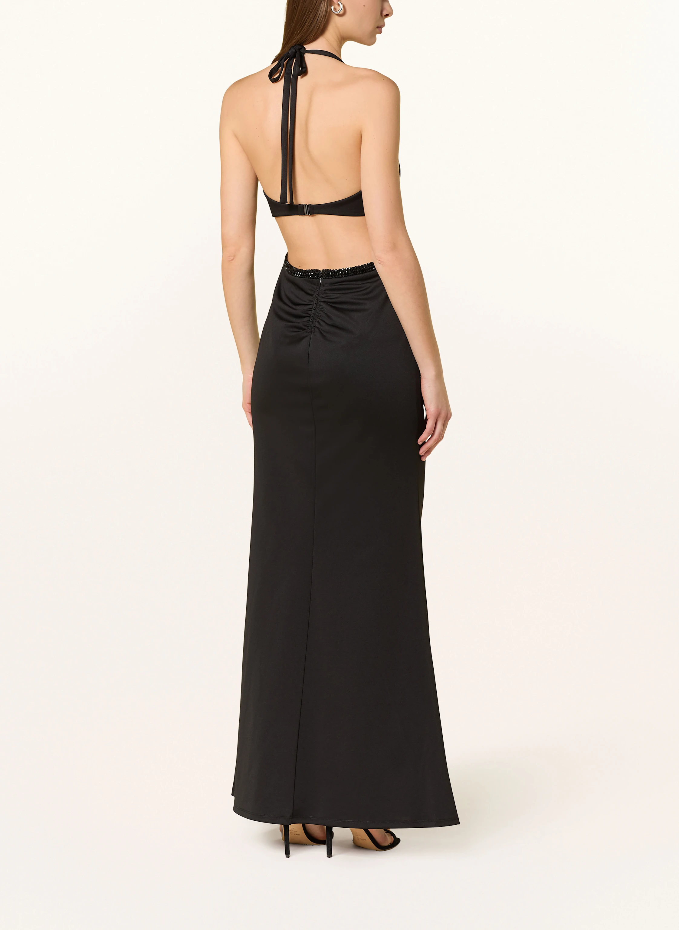 VM Vera Mont Abendkleid mit Cut-outs und Schmucksteinen