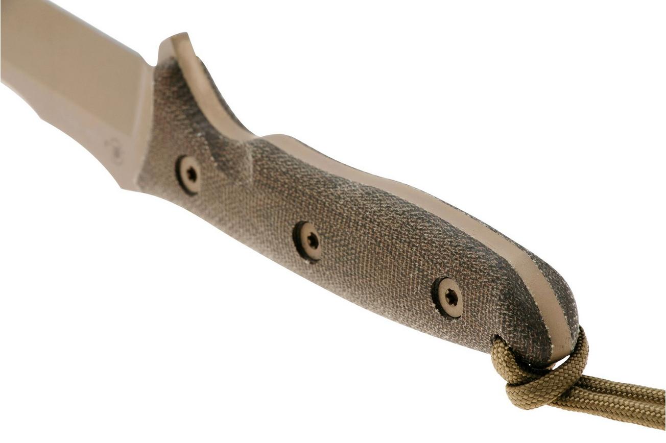 Spartan Blades Moros SB53DEGRKYTN Flat Dark Earth, Green Micarta, survivalmes, kydex schede