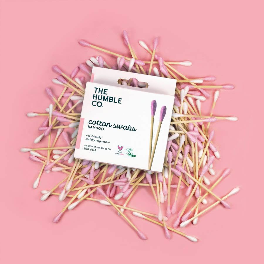 The Humble Co Humble Natural Cotton Swabs Purple 100pcs