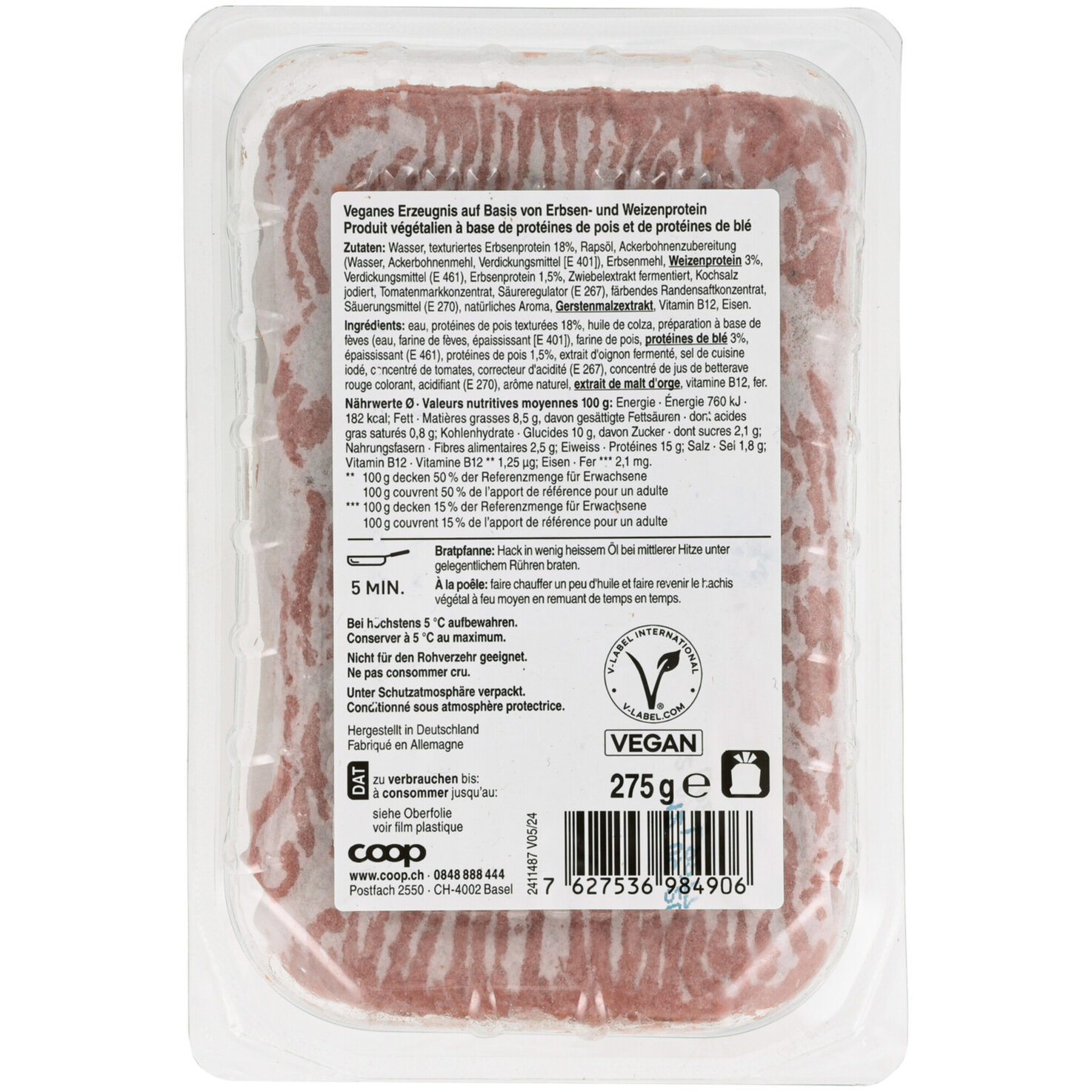 Prix Garantie vegane Alternative zu Hack -