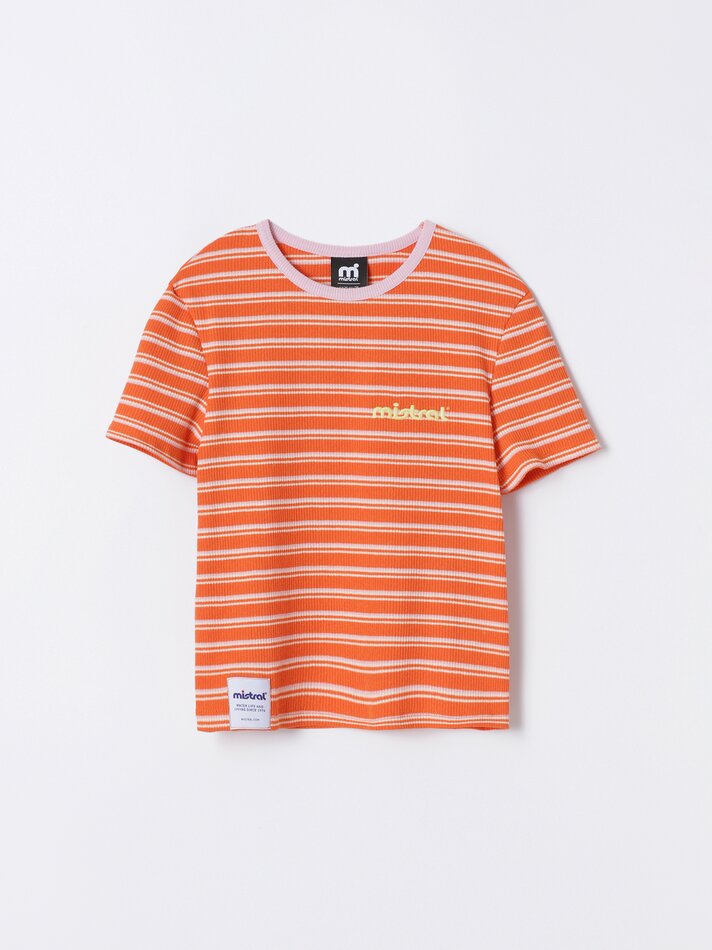 Camiseta cropped Mistral x Lefties - Laranja Vibrante