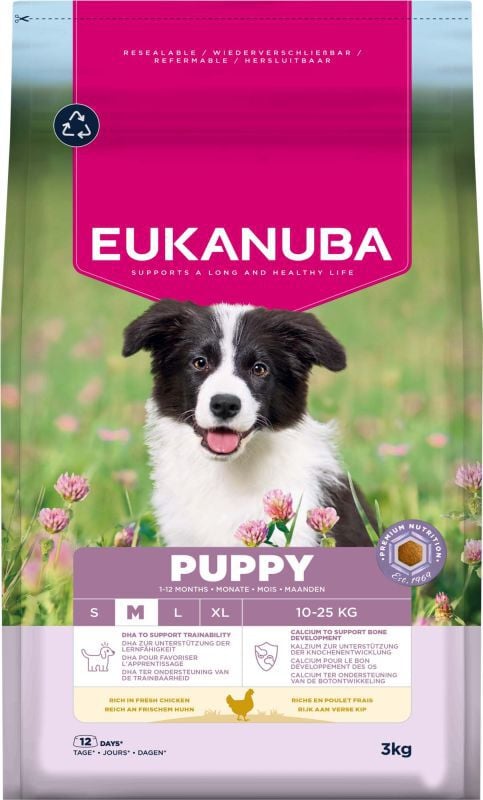 Eukanuba Puppy Medium  - Hondenvoer - 3 Kilogram - kip