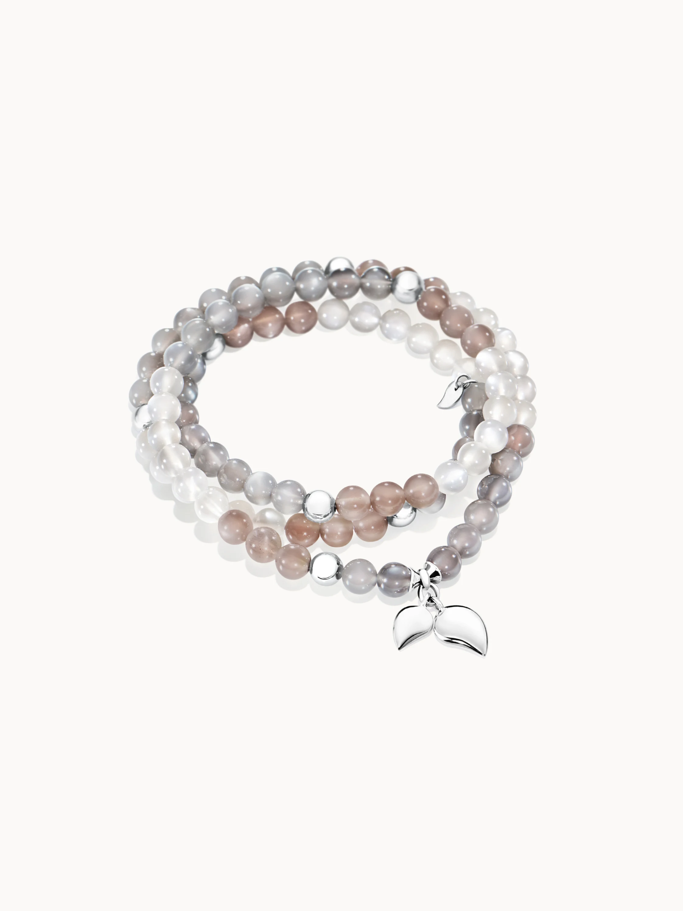 TAMARA COMOLLI Armband BRACELET INDIA 'CASHMERE' MEDIUM aus 18 Karat Weißgold und Mondsteinen