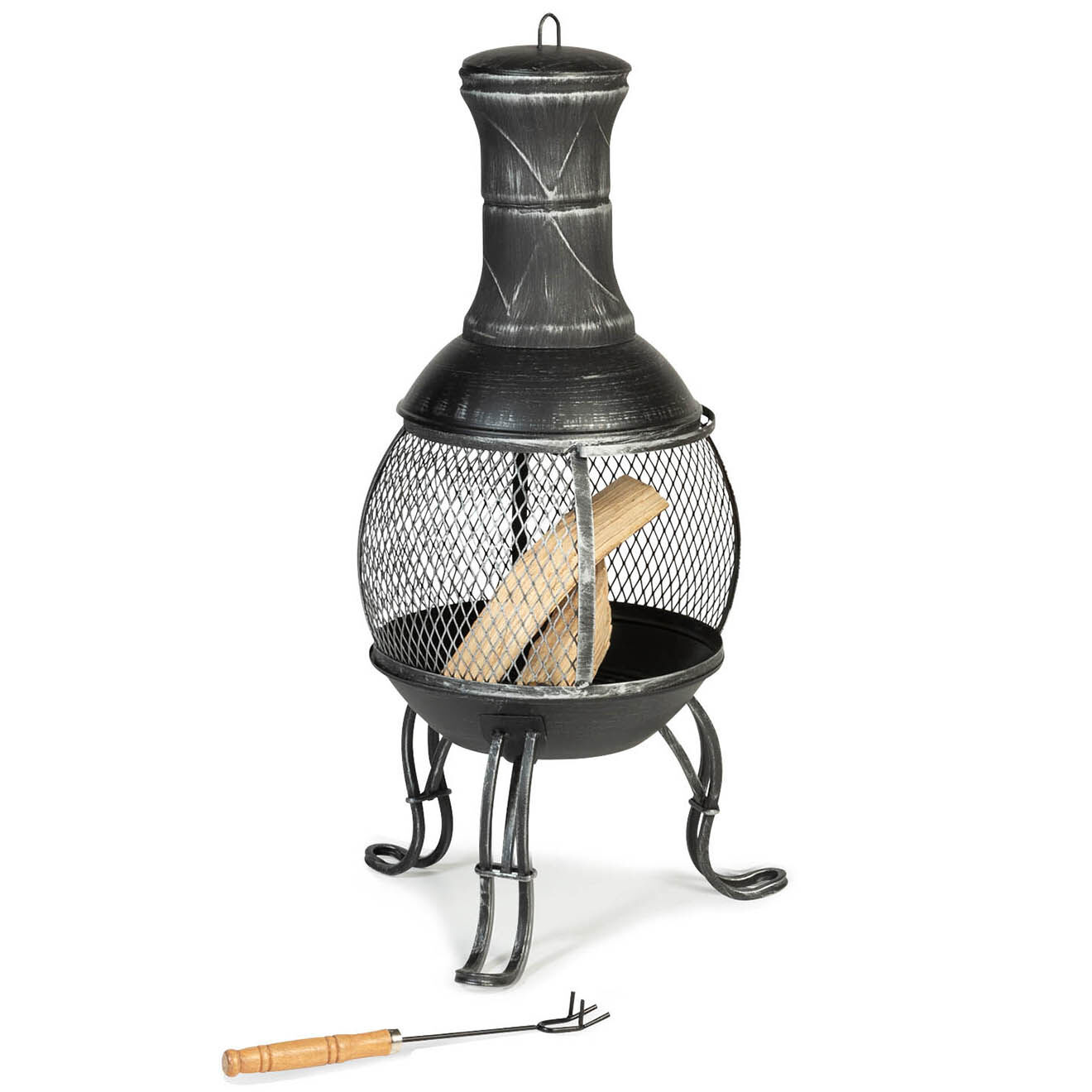 Pratik Garden Brasero Mexicain noir/argent - D.39x89 cm