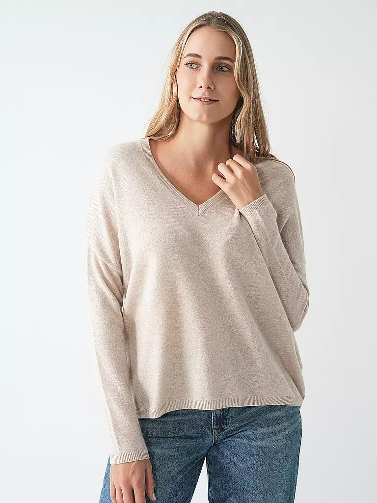 LES TRICOTS DE LEA Kaschmirpullover MAPOUPETTE beige