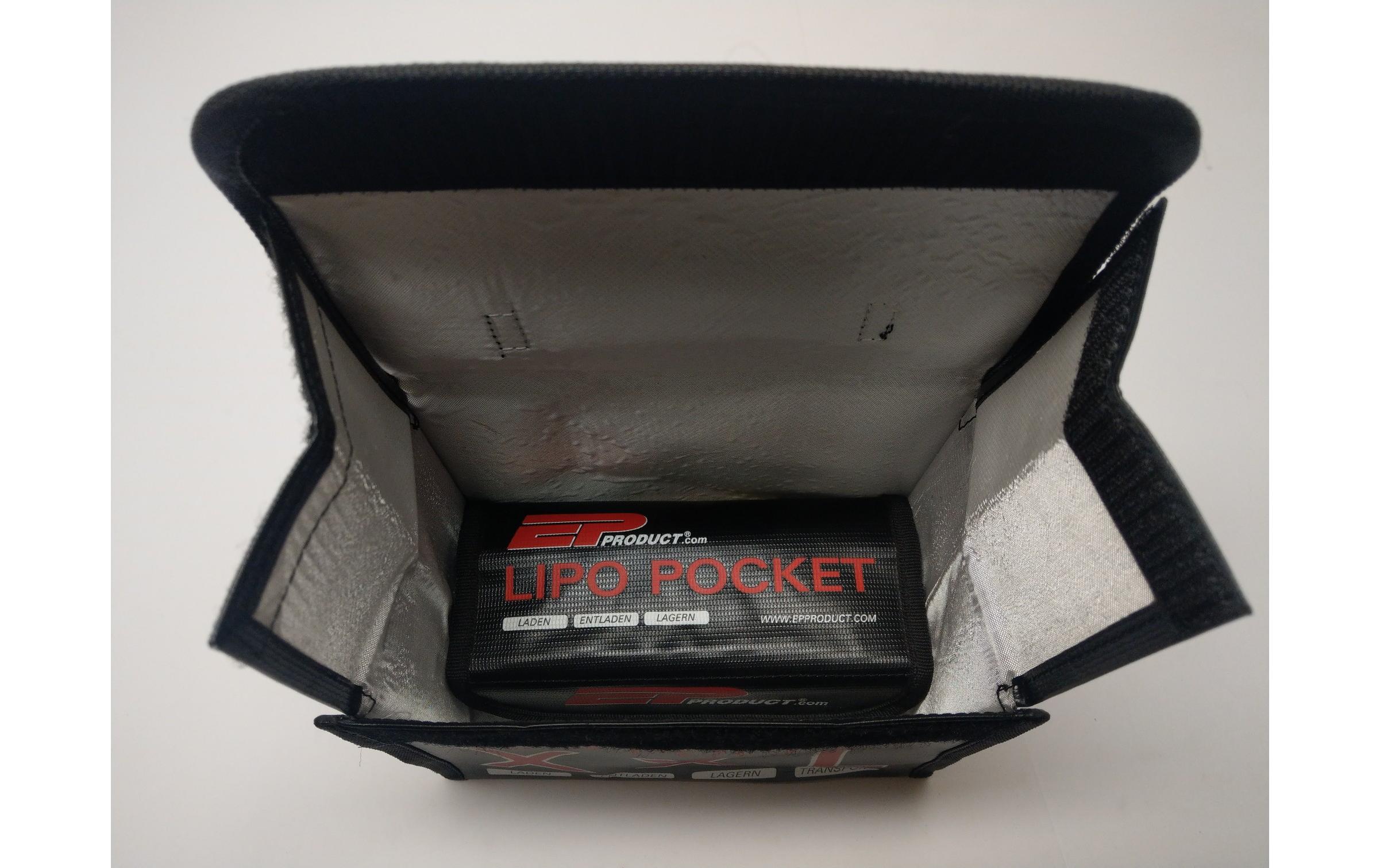 LiPo-Tasche XXL 215 x 155 x 115 mmFür sicheres Transportieren, Laden und Lagern von LiPo Akkus