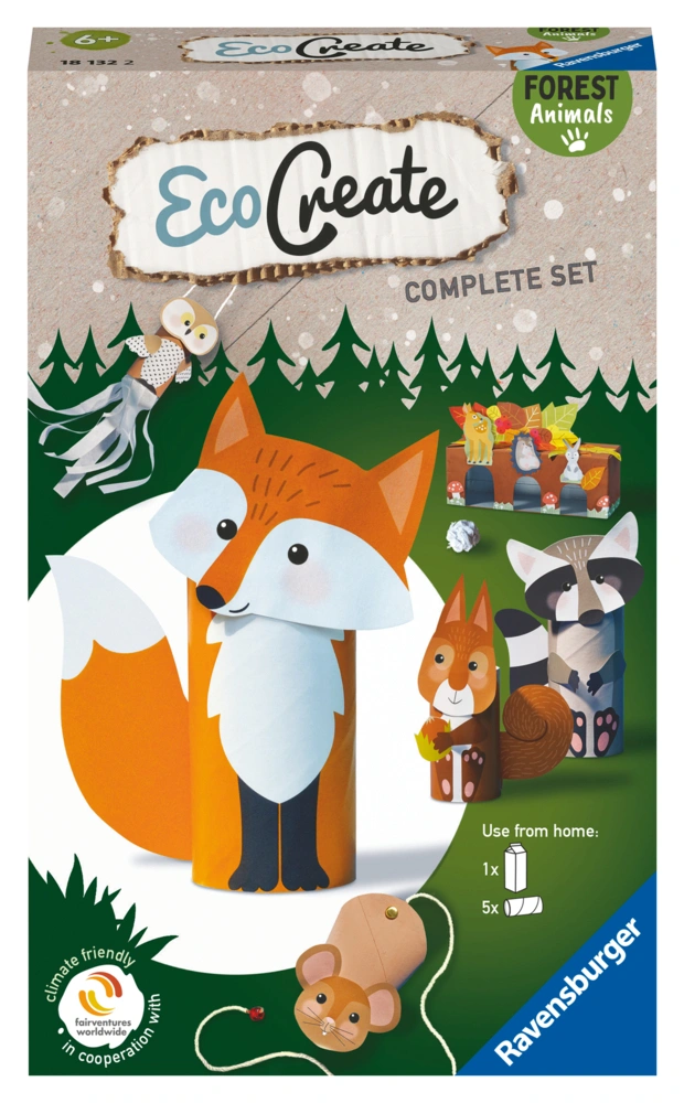 Ravensburger EcoCreate 18132 - Forest Animals - Kinder ab 6 Jahren