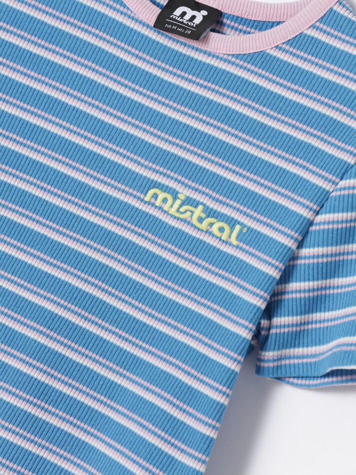 Camiseta cropped Mistral x Lefties - Azul Médio