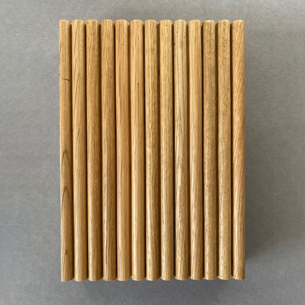 Mondiaz kleurstaal Oak voor badmeubels met ribbelfront