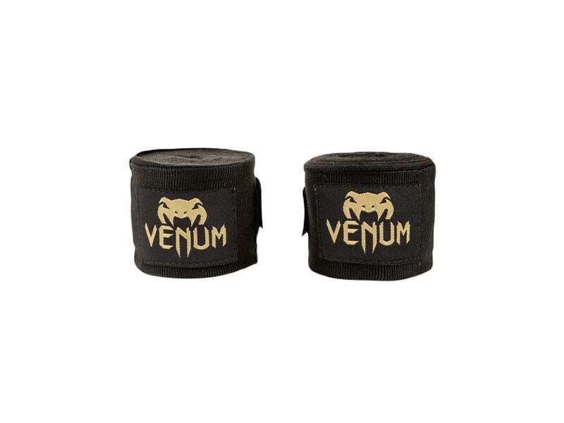 Venum Kontact Boxing Handwraps Schwarz / Gold, 4 m Boxbandagen