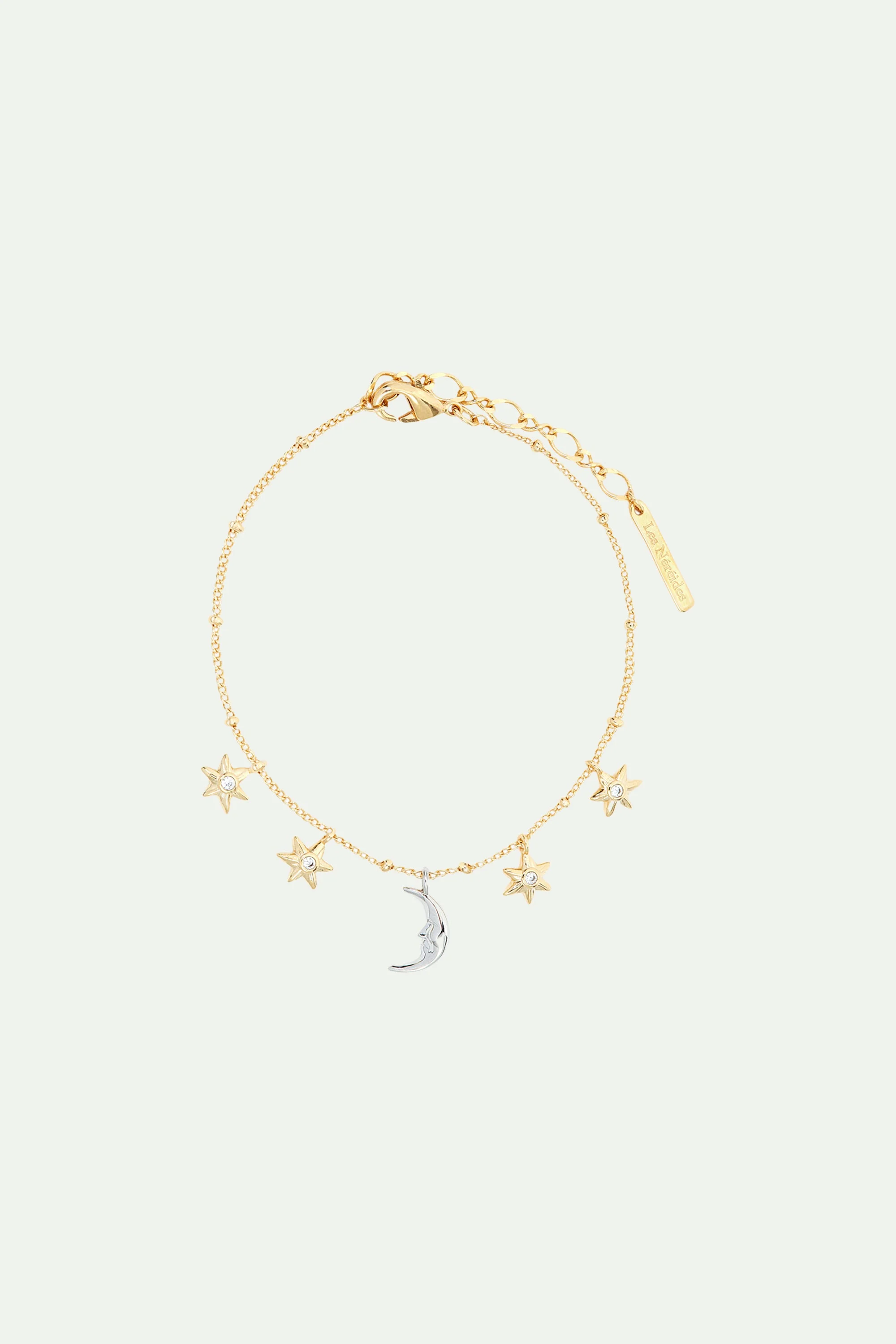 Bracelet fin charm's étoiles et lune | Multicolore