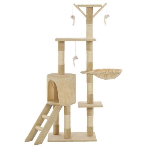 Arranhador para Gatos VidaXL com Haste de Sisal, Bege