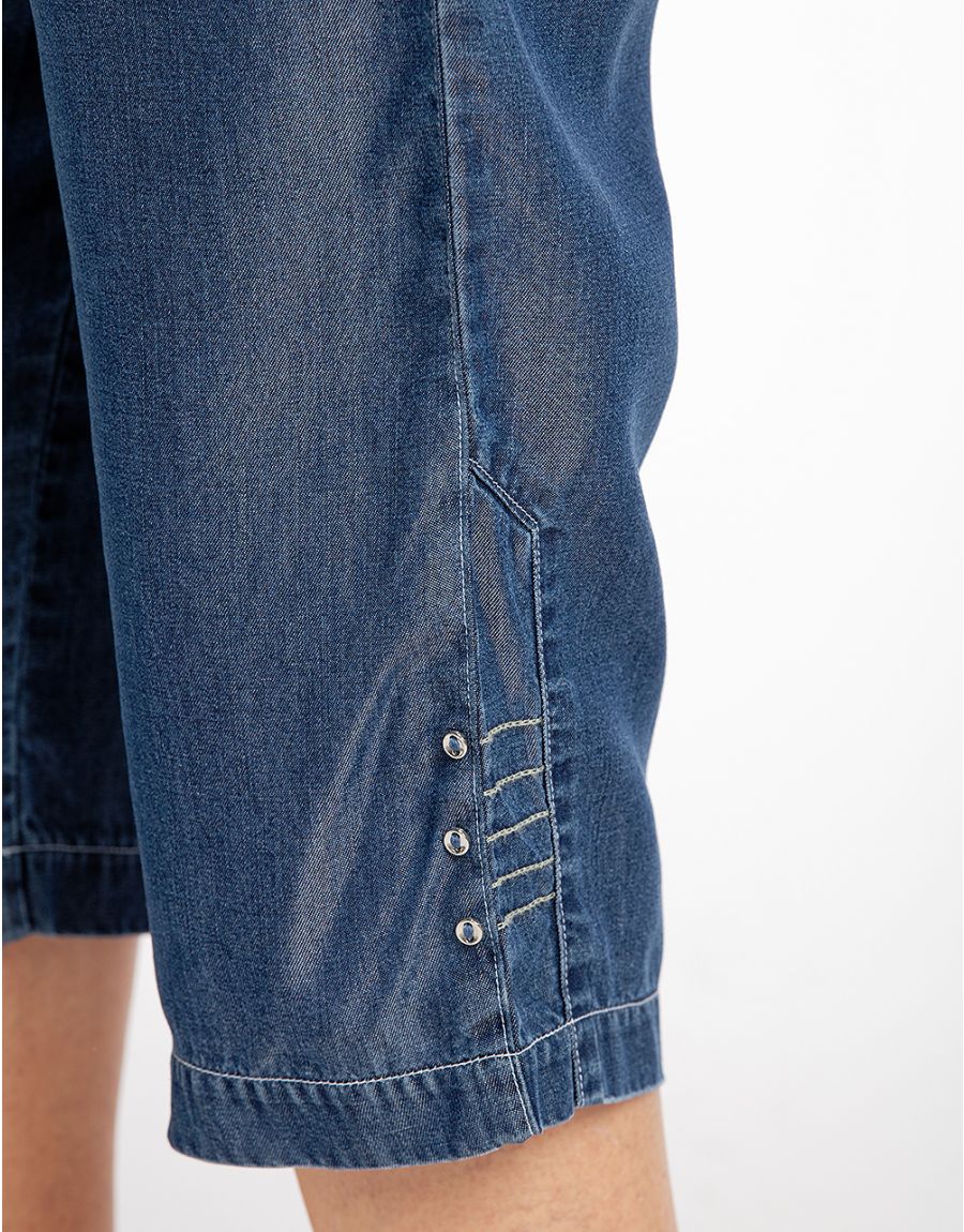 Pantacourt lyocell bleu