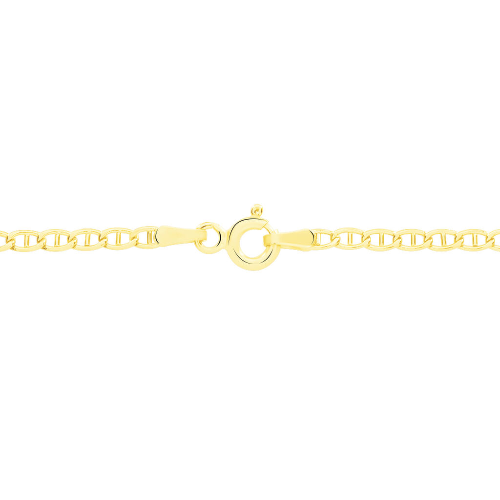 Collier Giusyae Maille Marine Plate Or Jaune