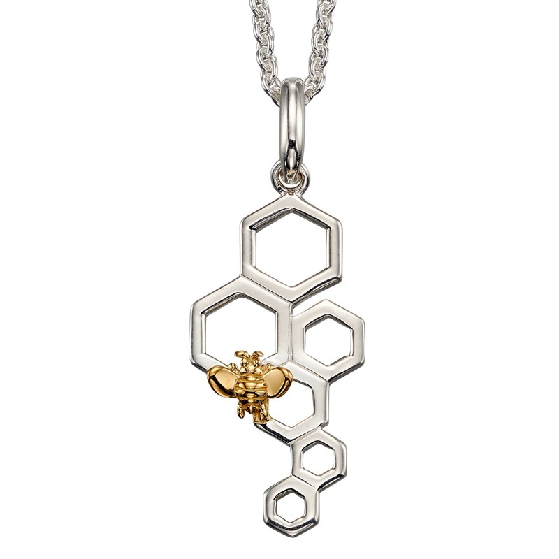 Collier abeille en argent 925/1000