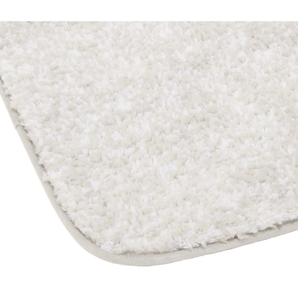 Tapis de salle de bain gris en polyester