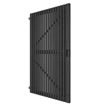 Tuinpoort Andalusië grenen verticaal zwart ca. 178 x 99 cm