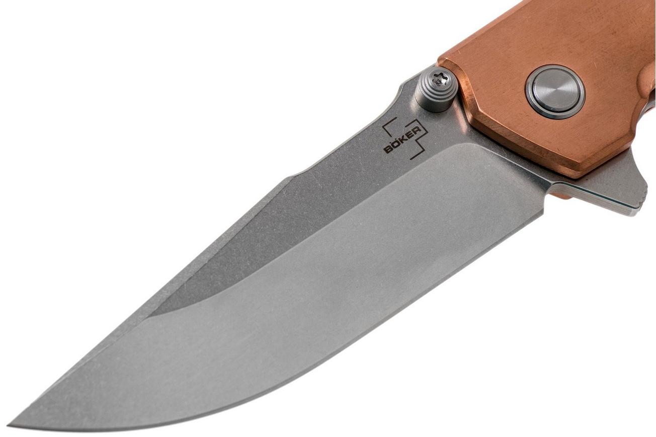 Böker Plus Kihon Assisted Copper 01BO165 zakmes, Lucas Burnley design