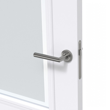 Arne & Bodil binnendeur ABT304 mat glas met blanke rand - extra wit afgelakt