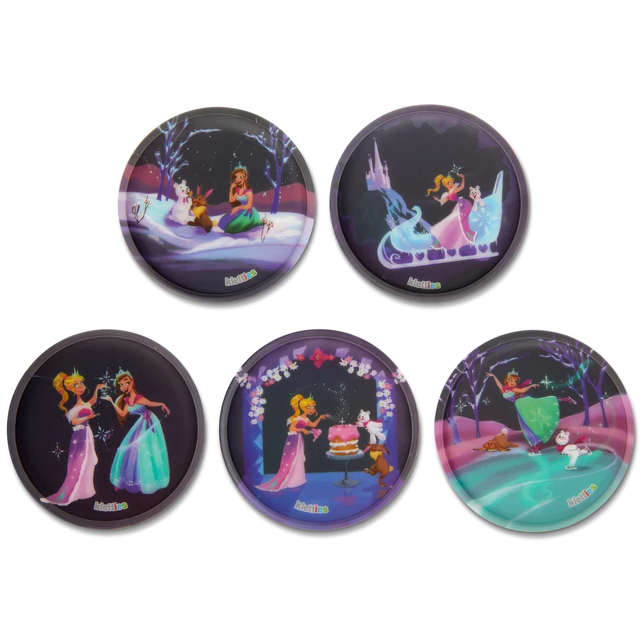 Ergobag Zubehör Klettie - Set 5 tlg. matt Prinzessin auf dem Eis
