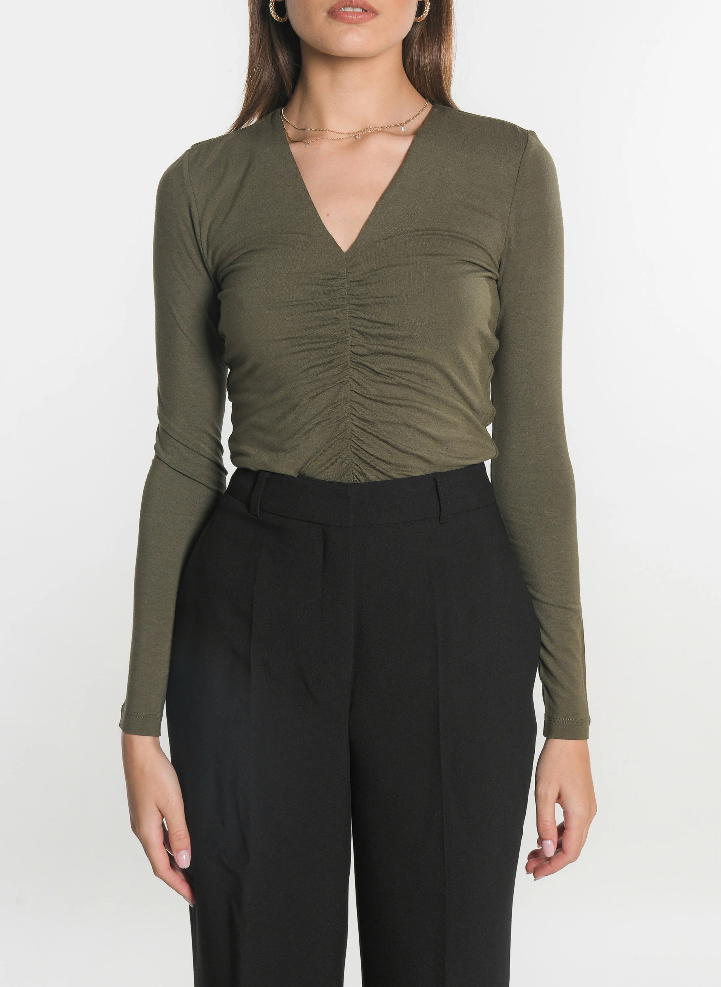 BEA - Top col V| Kaki