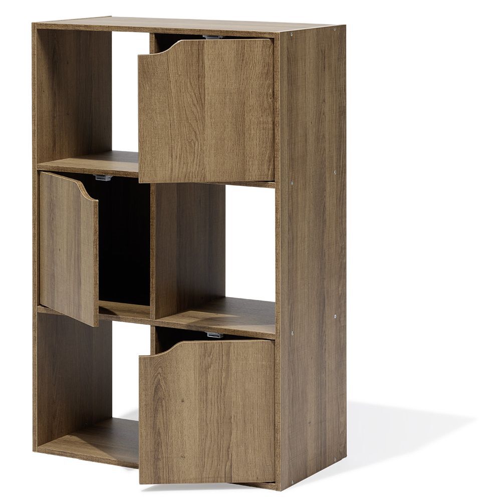 Meuble de rangement Adam 6 cases Marron 60x29,8xH90 cm