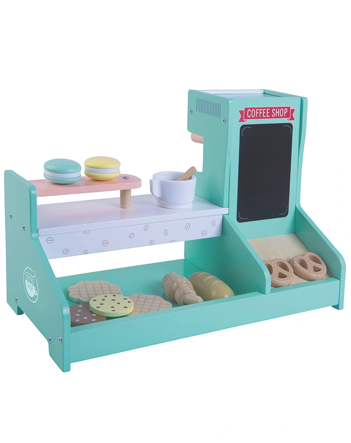 Holz-Spielzeug COFFEE SHOP 14-teilig in mint