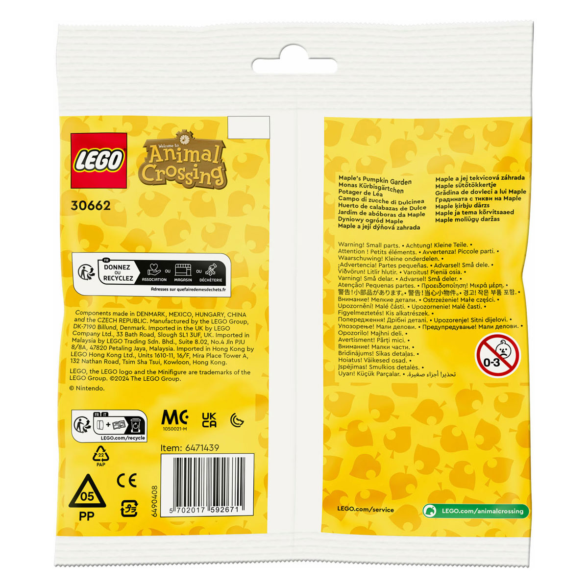 LEGO Animal Crossing 30662 Maple's Pompoentuin