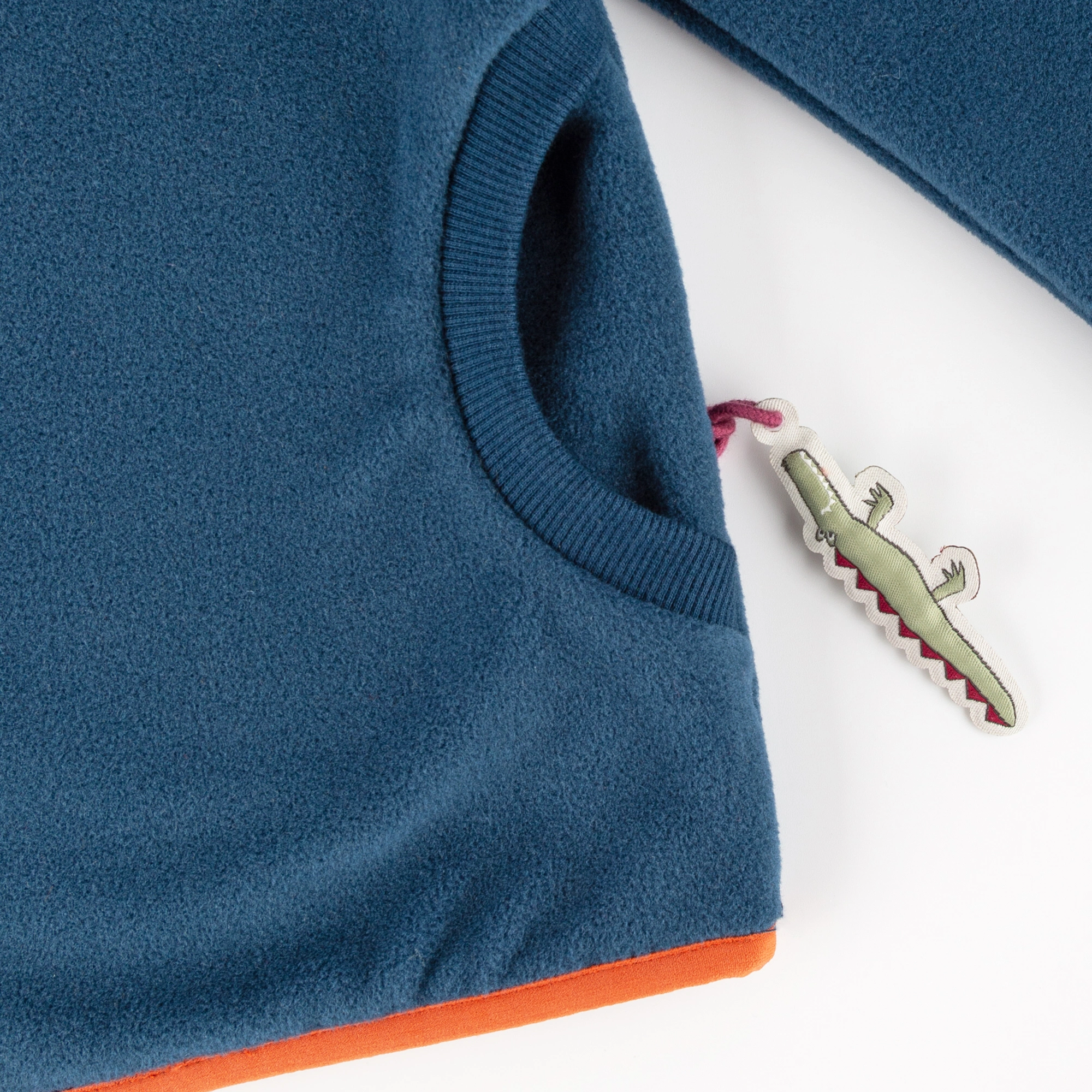 Fleecejacke M - WILD CROCODILE in blau