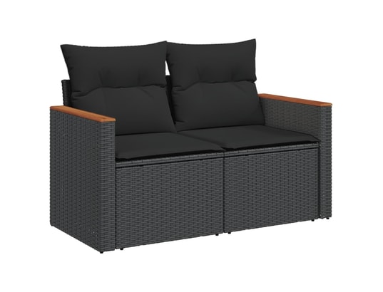 LES TENDANCES - Salon extérieur Salon de jardin-noir-10 places-62x62x69-454543