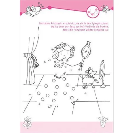 Tessloff Mein dicker Punkt zu Punkt Rätselblock mit der kleinen Prinzessin. Von 1 bis 20