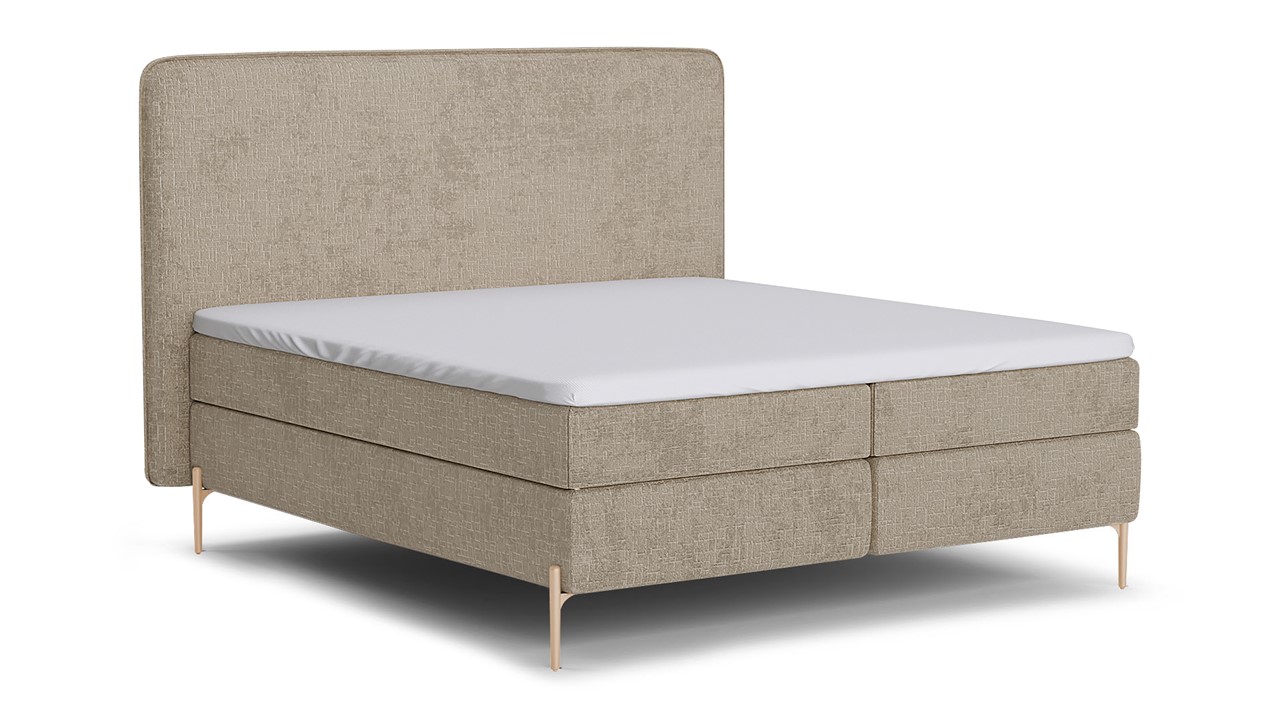 Boxspring Quartz - Velvet motif beige