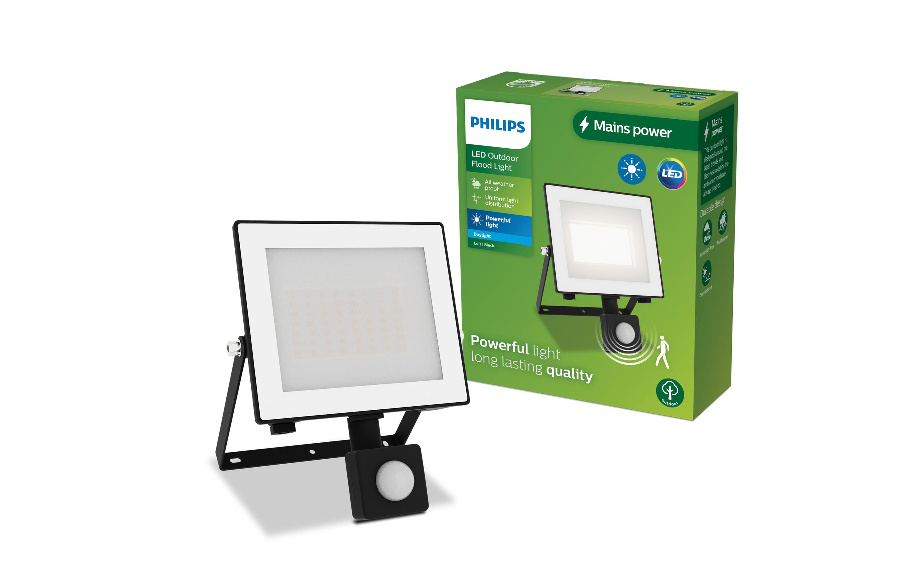 Lois Flutlicht 30W 5000K IR IP65 schwarz 30 WPhilips 8720169365247 Aussenbeleuchtung Wandbeleuchtung für den Aussenbereich Nicht austauschbare(s) Leuchtmittel LED F