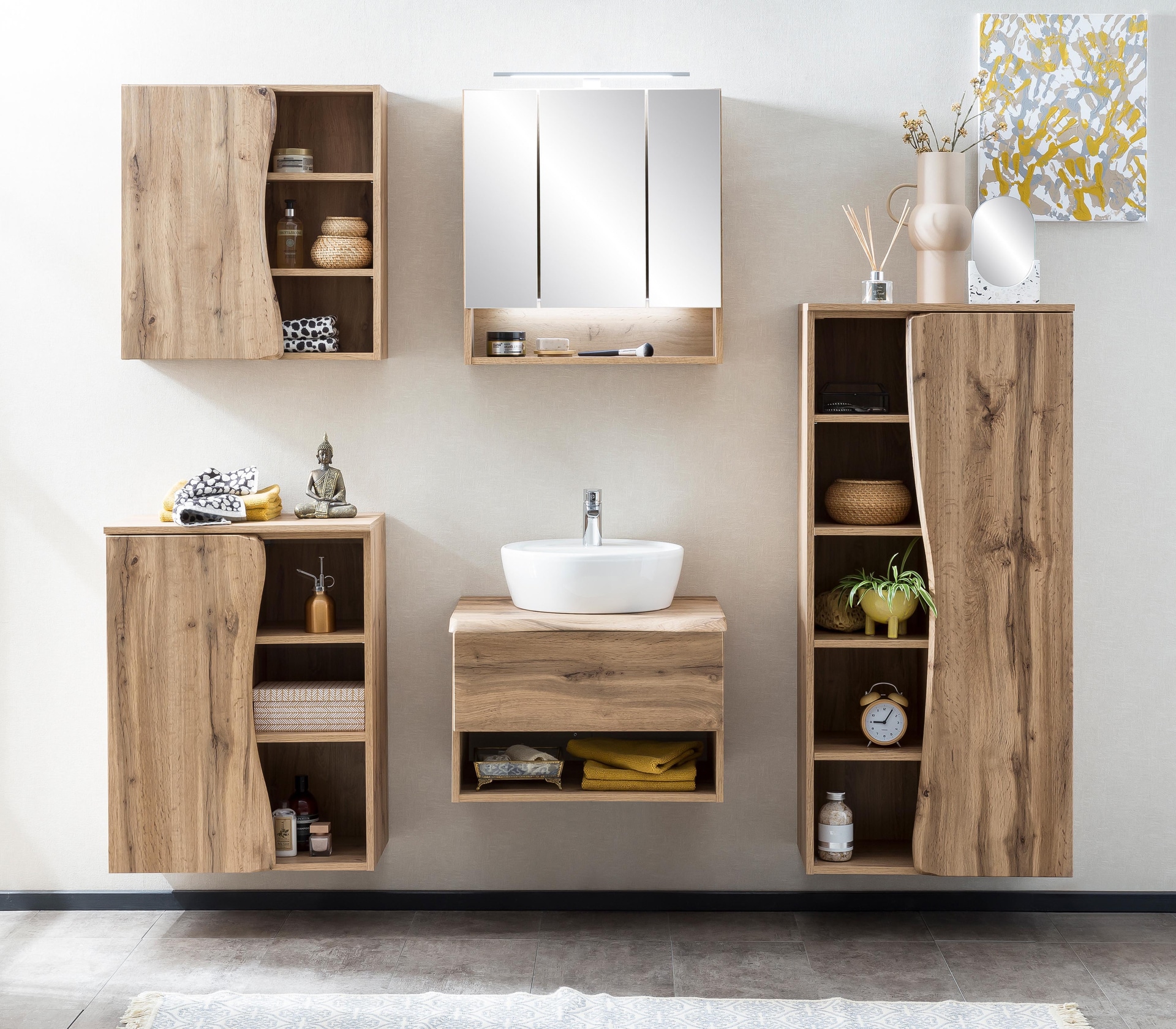 Spiegelschrank Antwerpen Wotaneiche B/H/T ca. 60x64x20cm