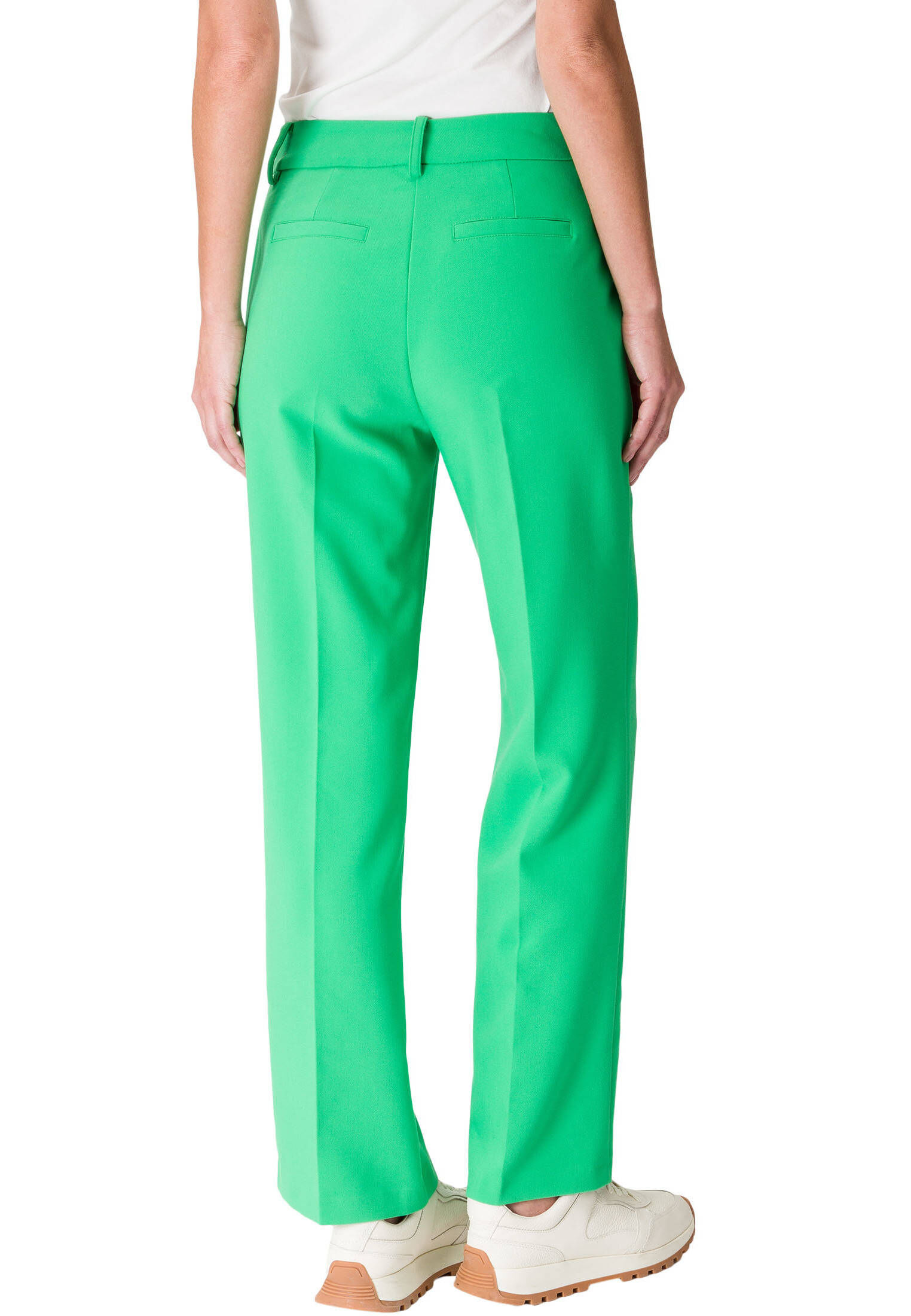 zero| Damen Stoffhose mit Bügelfalte