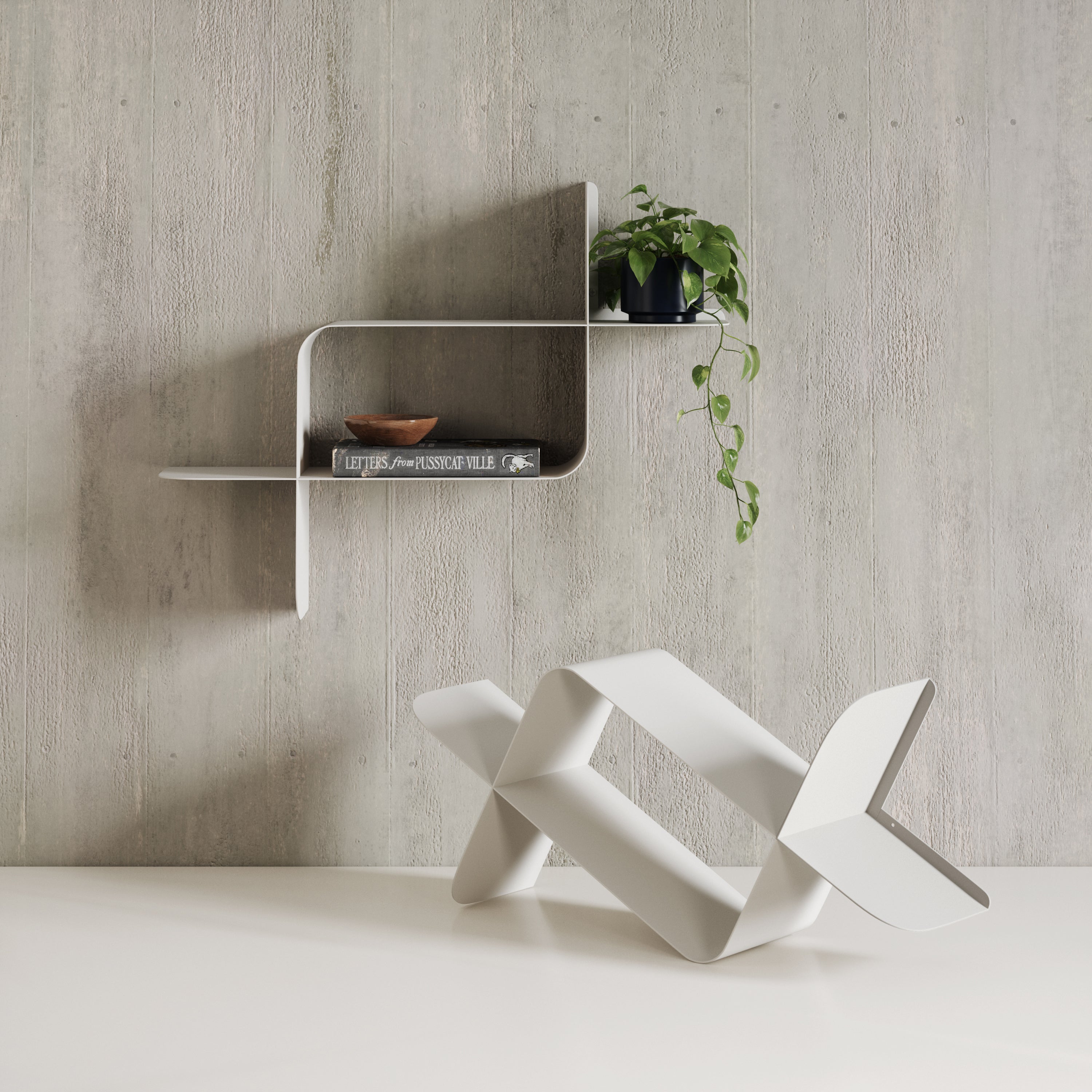 Umbra Montage Wandplank - Set van 2 - Wit