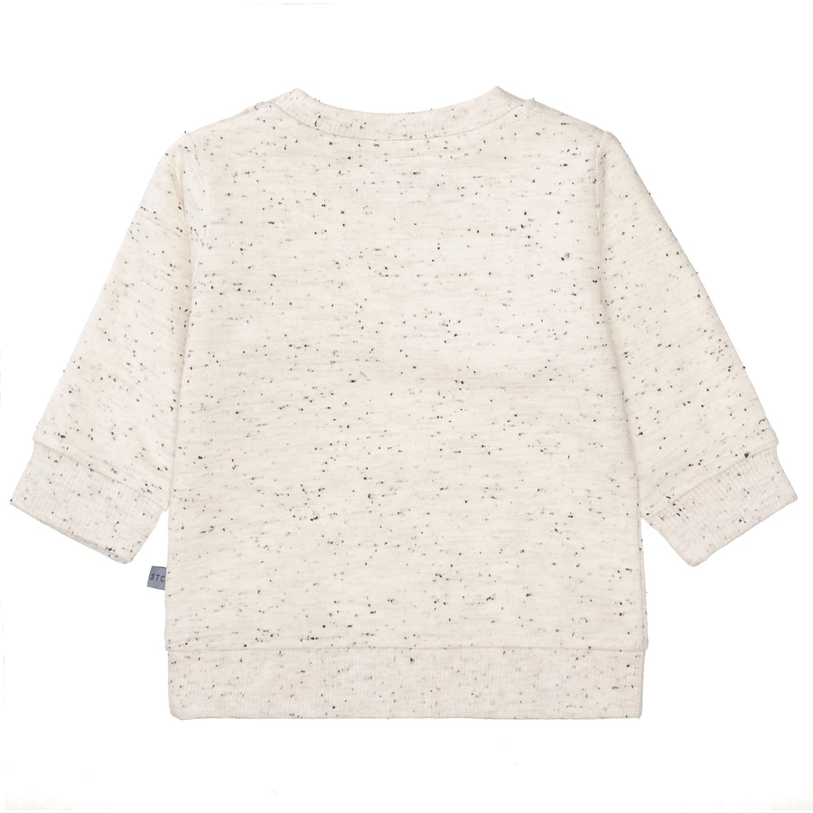 STACCATO Sweatshirt cream melange strukturiert