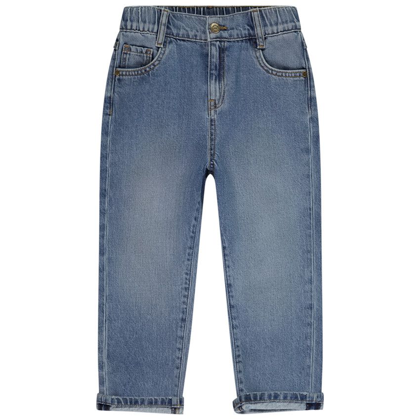 Jean regular à taille élastiquée pour garçon - Bleu