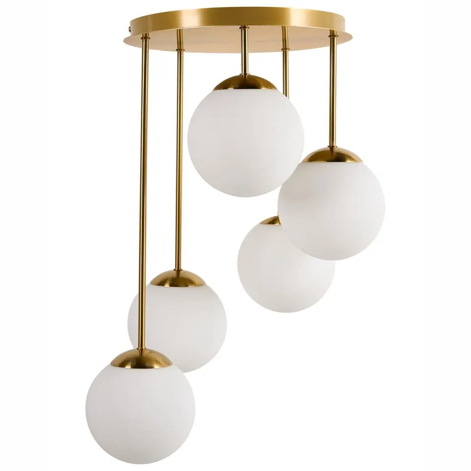 RIANA - Plafondlamp 5 lichten - Messing - IJzer