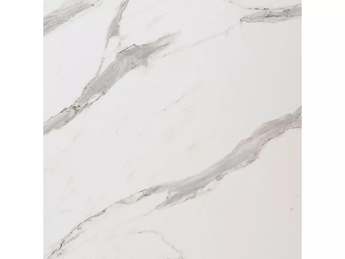 Mange-debout 70 x 70 cm - modèle Rome marbre blanc chants laiton