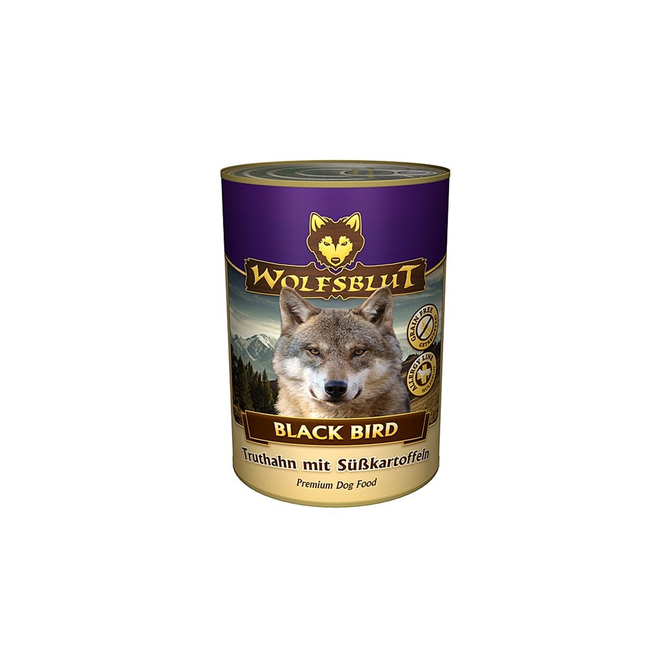 WOLFSBLUT Adult Black Bird - Truthahn mit Süßkartoffeln - 6x395g