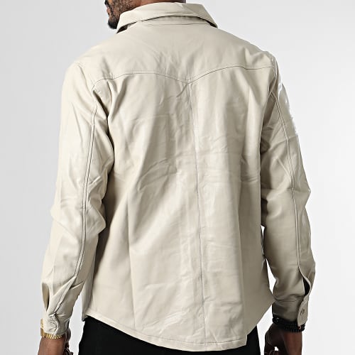 Surchemise Manches Longues Beige
