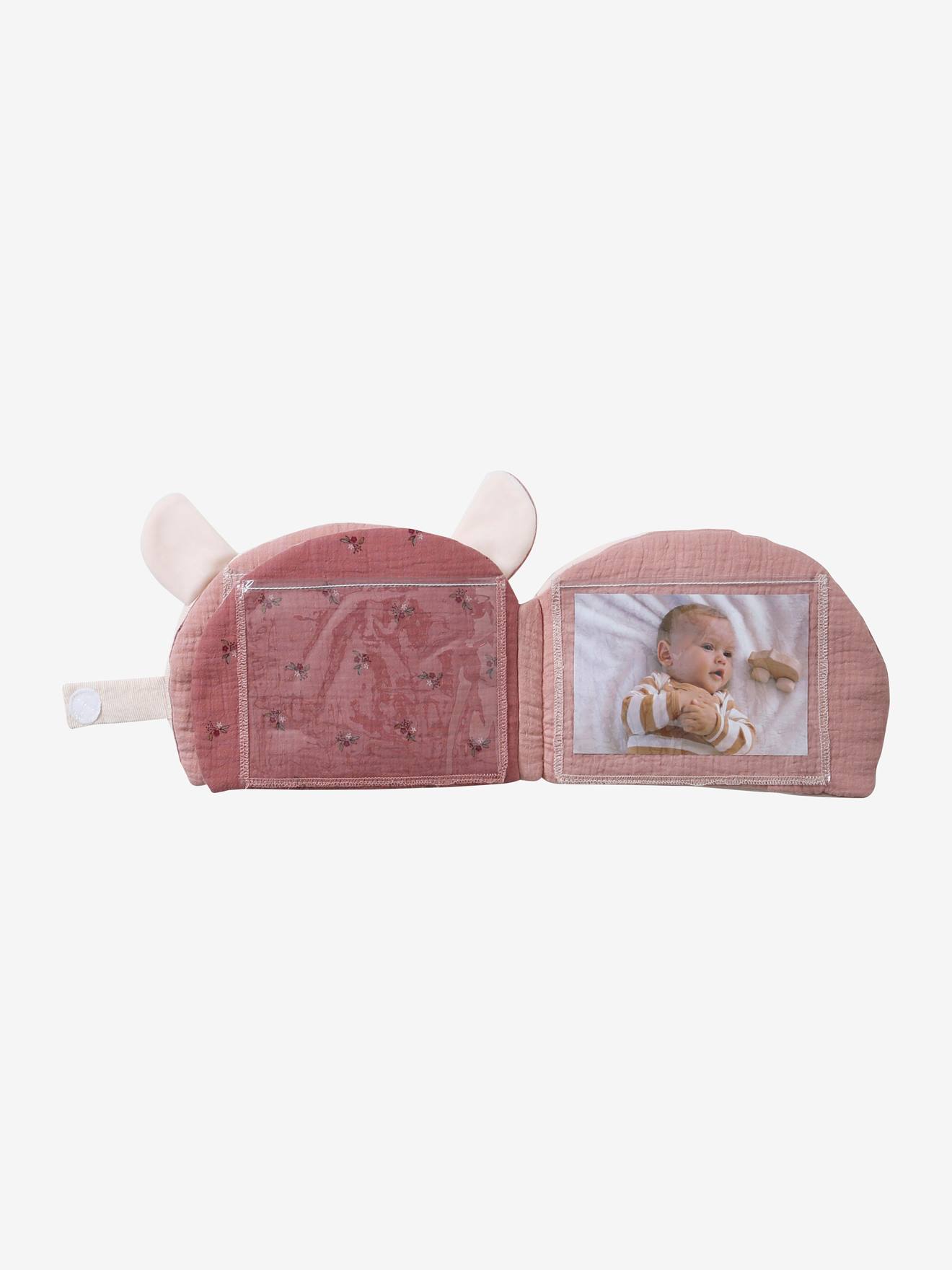 Álbum de fotos loft bege liso de tamanho médio com motivos.