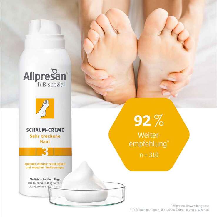 Allpresan Fuß spezial original Schaum-Creme sehr trockene Haut Nr.3, 125 ml