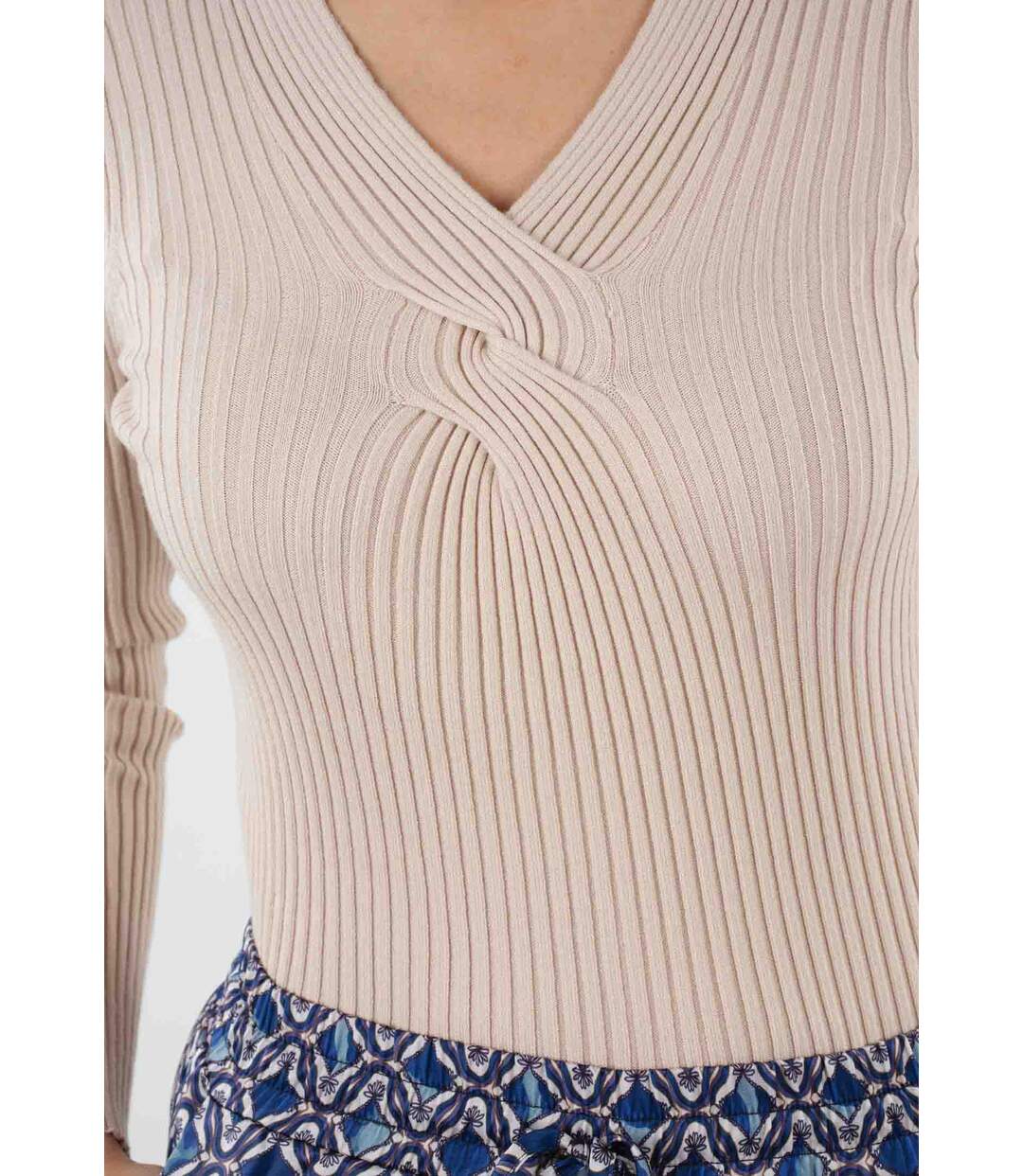 Pull en maille côtelée ALIONA