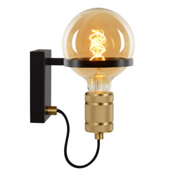 Lucide Ottelien Wandlamp mat zwart/mat goud